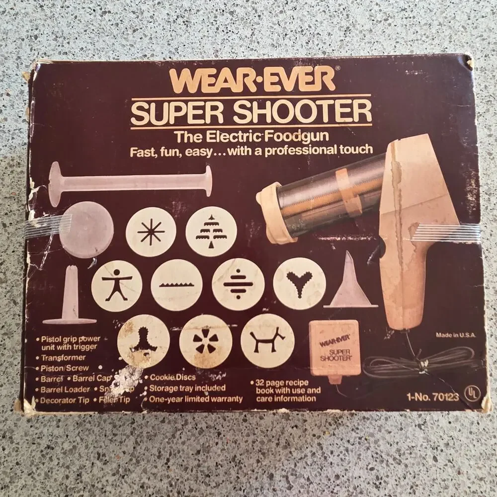 VTG Wear-Ever Super Shooter 70123 Electric Foodgun Cookie Press, 1 missing disc